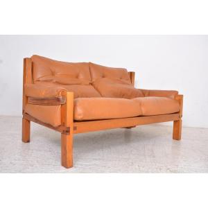 2-seater Sofa Model “s 22” By Pierre Chapo Circa 60