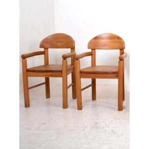 2 fauteuils du designer Rainer Daumiller Danemark années 70.