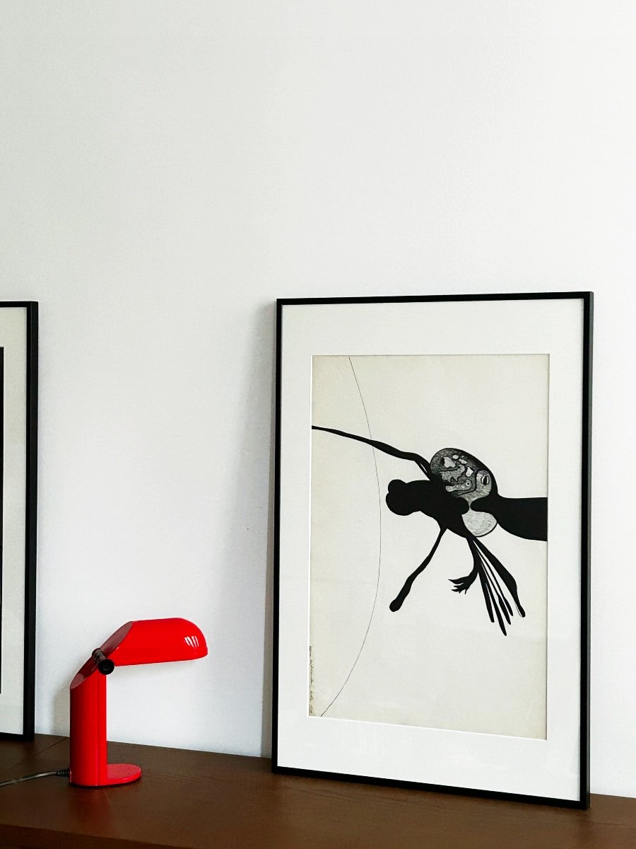Alena Nadvornikova (born 1942), Zoomorphic Composition, 1979, Indian Ink On Paper-photo-2