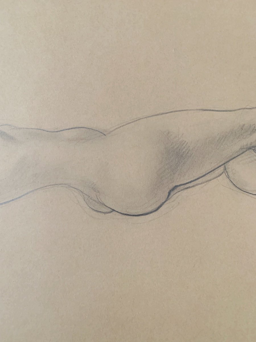 Jean Martin (1911-1996), Female Nude, Circa 1940, Graphite On Paper-photo-2