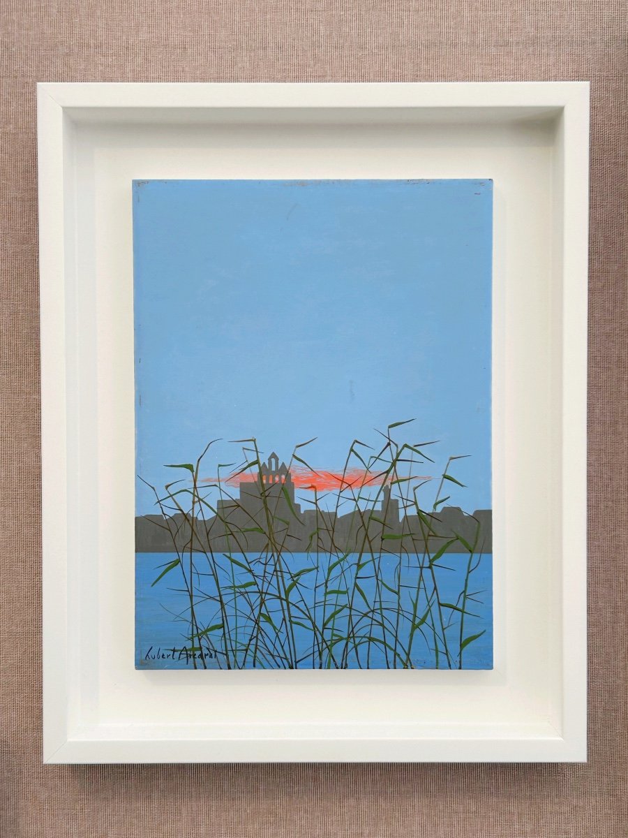 Hubert Aicardi (1922-1991), Saintes-maries-de-la-mer, Huile Sur Isorel