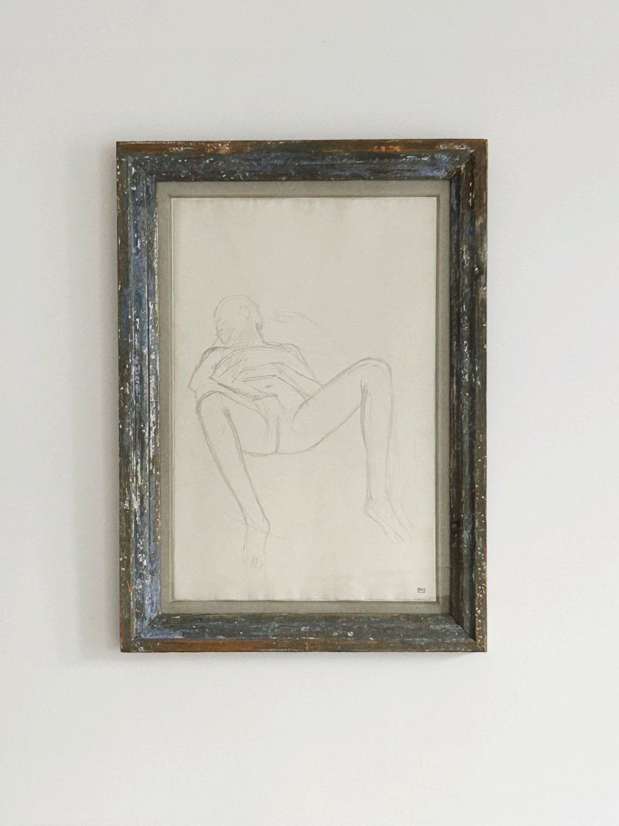 Bernard Boutet de Monvel (1881-1949), Nu féminin érotique, vers 1940, crayon sur papier-photo-2