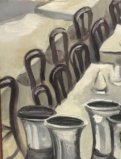 Marie-thérèse Bourrat (born In 1938), Brasserie Georges In Lyon, 1994, Oil On Canvas-photo-1
