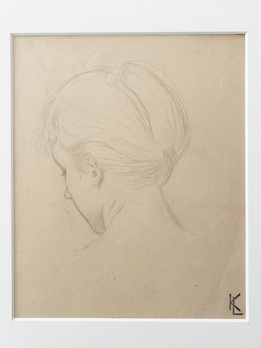 Leopold Kowalsky (1856-1931), Study Of A Woman From Behind, Graphite On Paper-photo-3