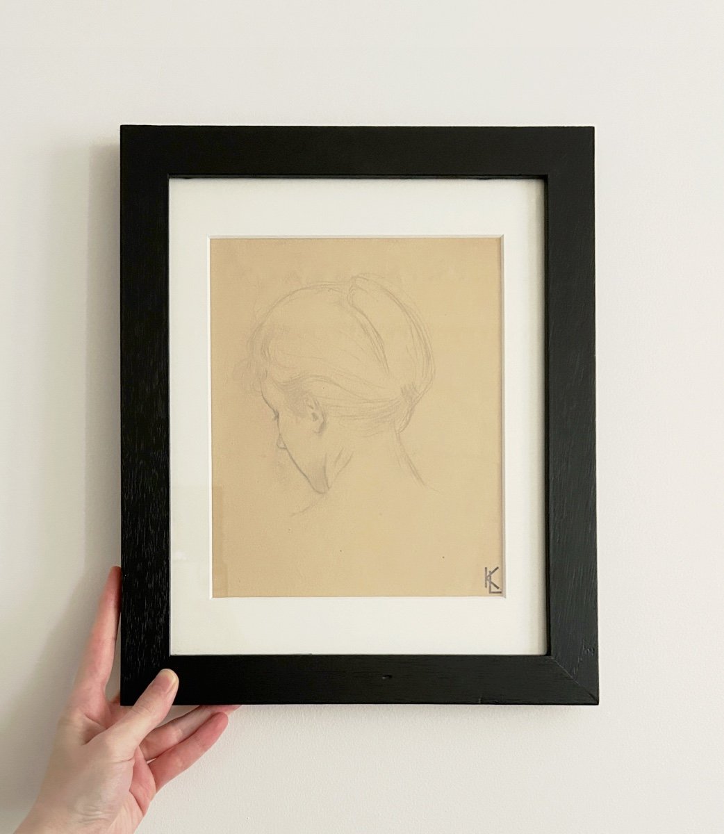 Leopold Kowalsky (1856-1931), Study Of A Woman From Behind, Graphite On Paper