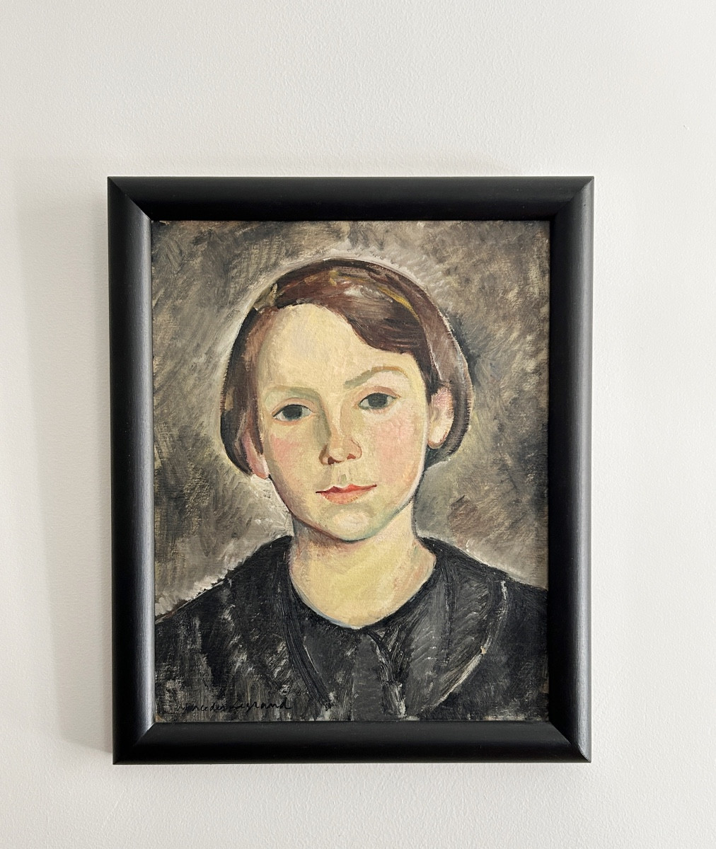 Mercédès LEGRAND (1893-1945), Portrait de jeune femme, circa 1935, huile sur panneau