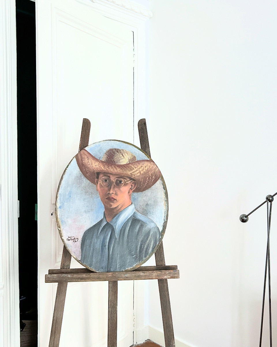 Lucien Mathelin (1905-1981), Self-portrait, 1925, Oil On Canvas Mounted On Panel -photo-2