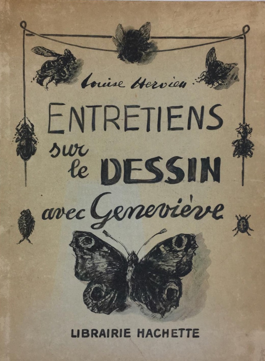 Louise HERVIEU (1878-1954), Mouche, circa 1925, fusain et craie blanche sur papier-photo-2