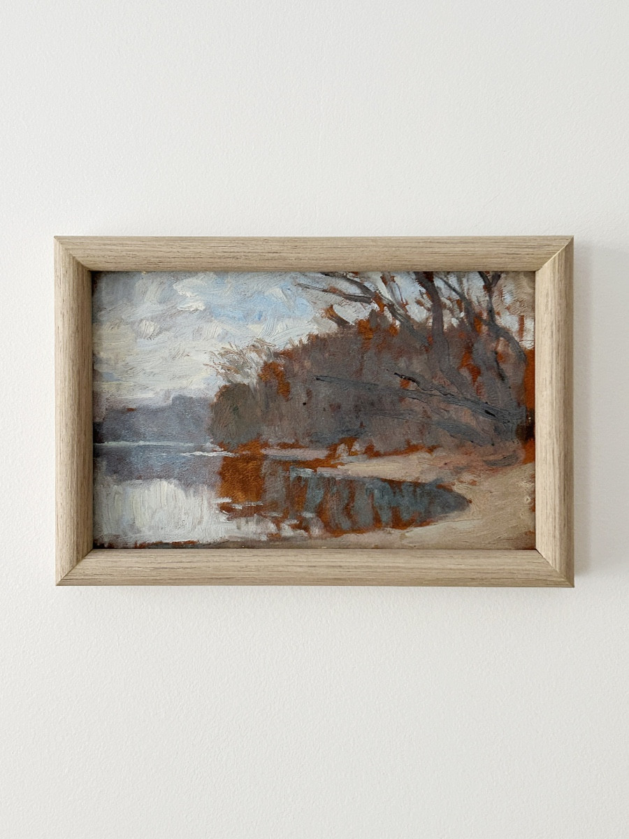 Alfred Bergier (1881-1971), Landscape With A Pond, Oil On Panel