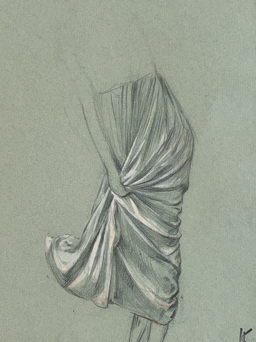 Leopold Kowalsky (1856-1931), Étude préparatoire au tableau "Jeux d'été" 1900-photo-2