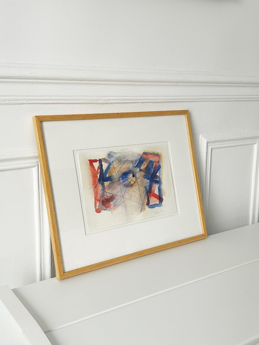 Jacques Peizerat (born In 1938), Watercolor On Paper-photo-2