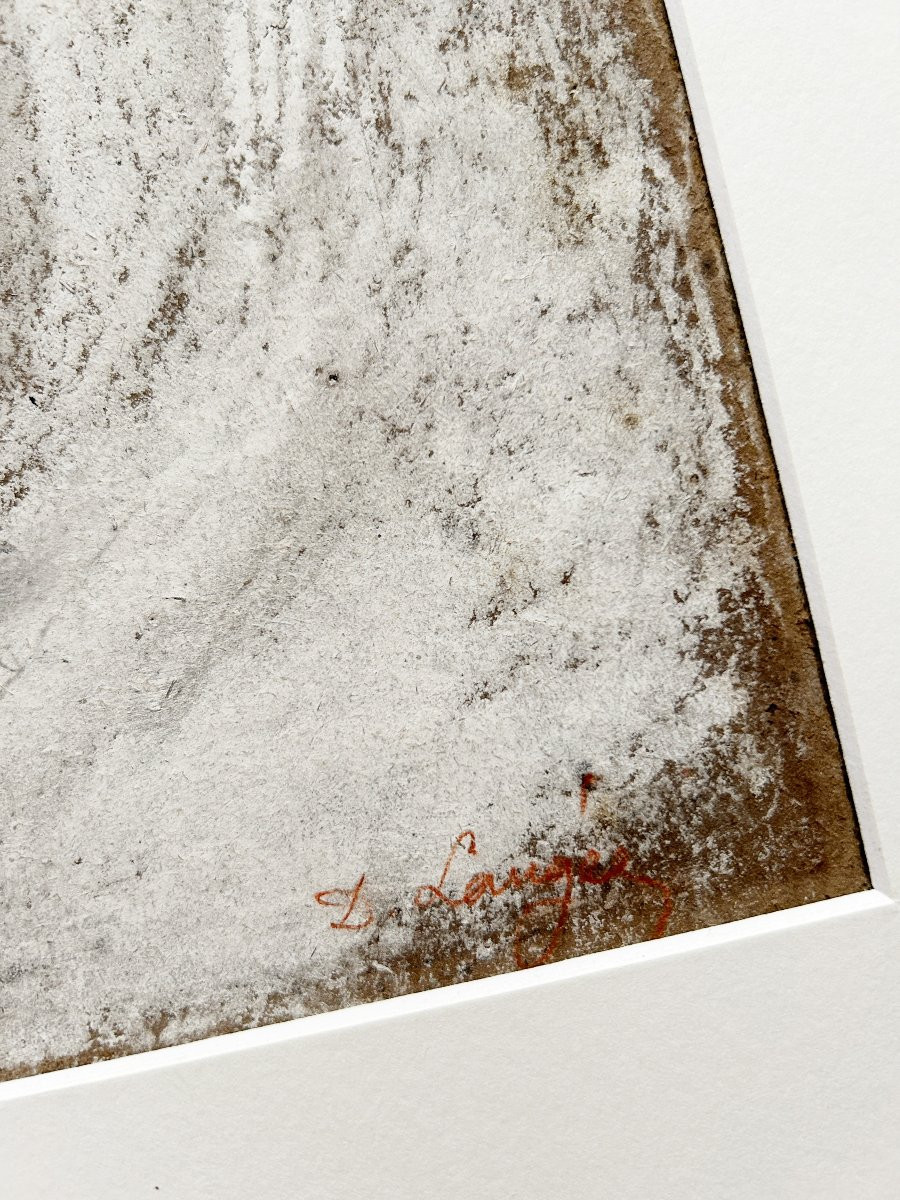 Désiré-françois Laugée (1823-1896), Woman, 1883, Three Crayons-photo-2