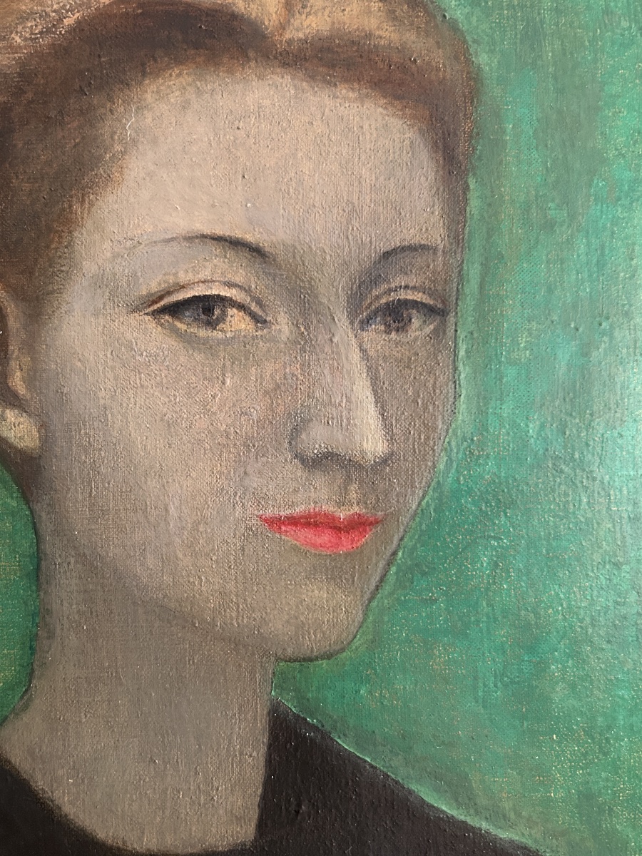Pierre Pelloux (1903–1975), Portrait Of A Woman, 1962, Oil On Canvas-photo-4