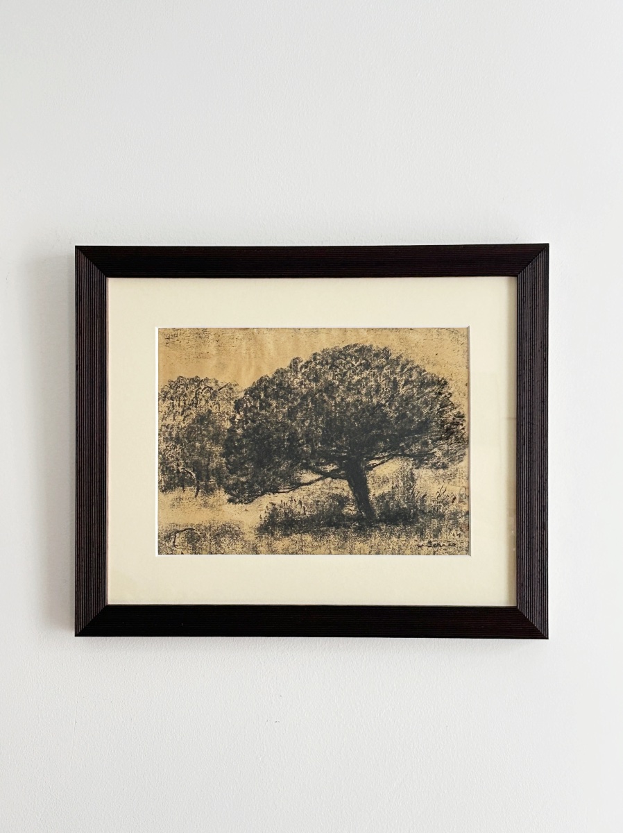 Sigismond Jeanes (1862–1952), Trees, Charcoal On Paper-photo-2