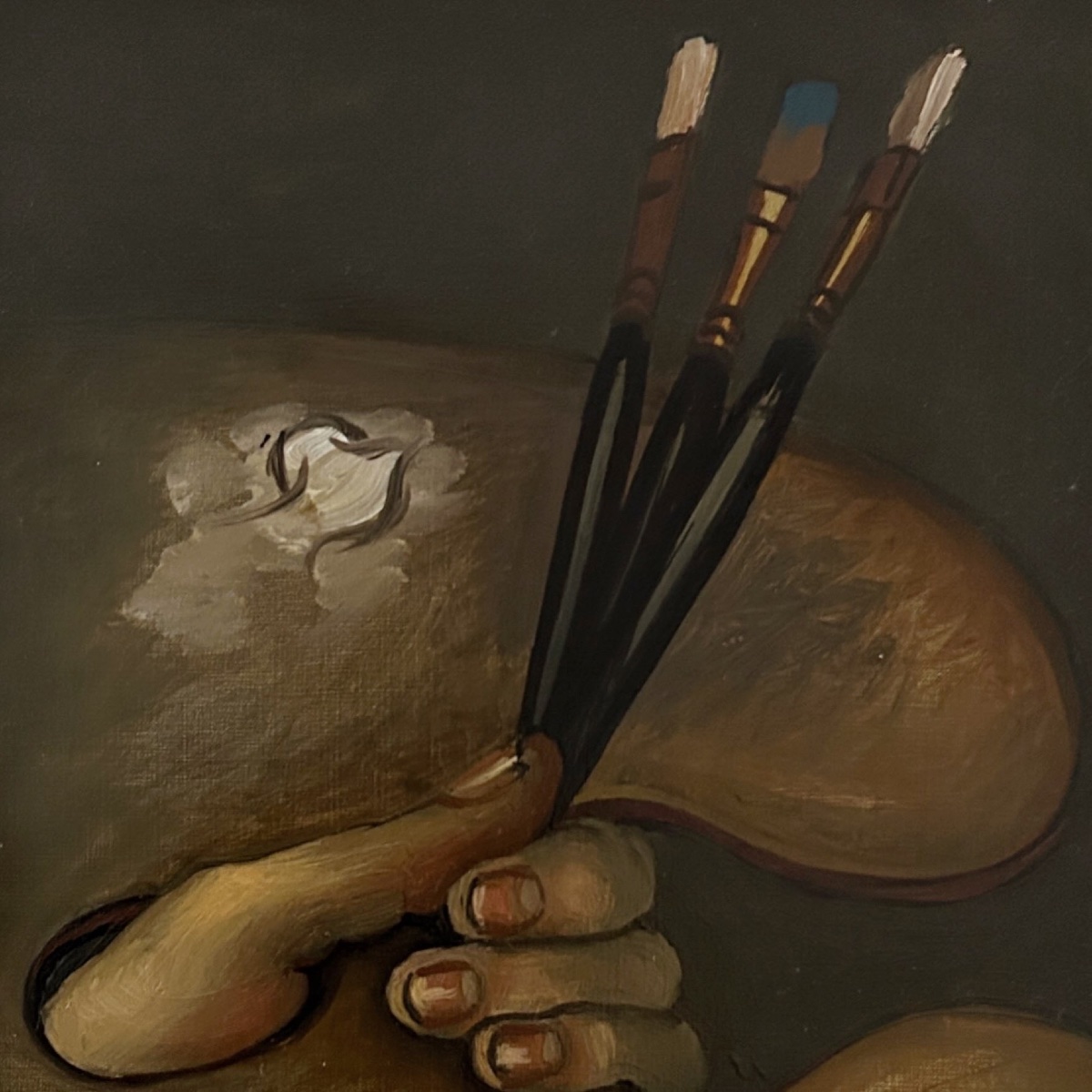 Georges Rohner (1913–2000), *la Palette*, Self-portrait, Oil On Canvas-photo-2