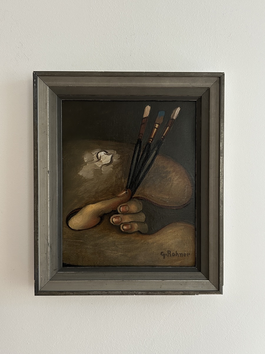 Georges Rohner (1913–2000), *la Palette*, Self-portrait, Oil On Canvas-photo-1