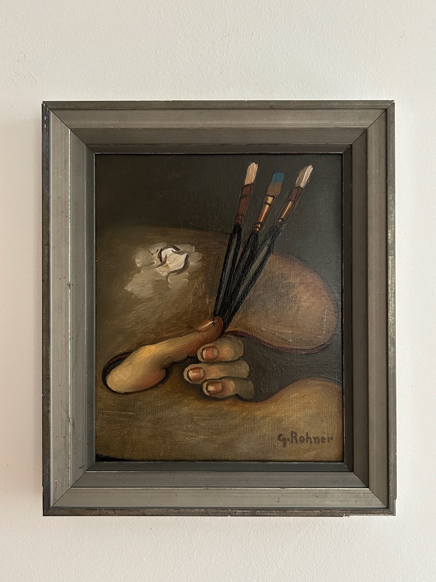 Georges Rohner (1913–2000), *la Palette*, Self-portrait, Oil On Canvas