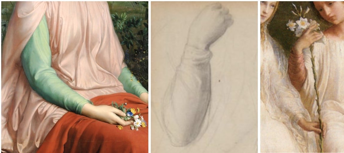 Louis Janmot (1814-1892) - Étude préparatoire au tableau Fleur des champs, circa 1845-photo-2