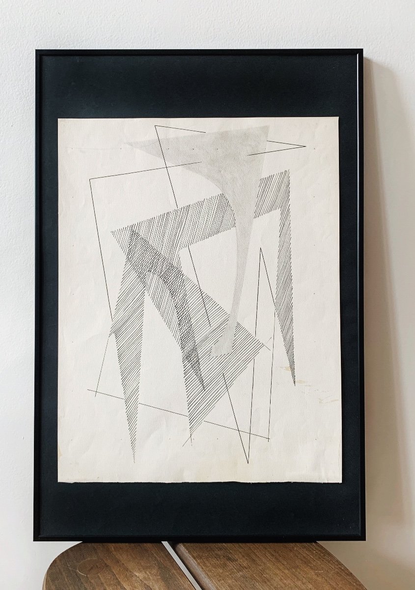 Maurice Miot Dit Melito 1920-1994, Composition Géométrique, Circa 1955