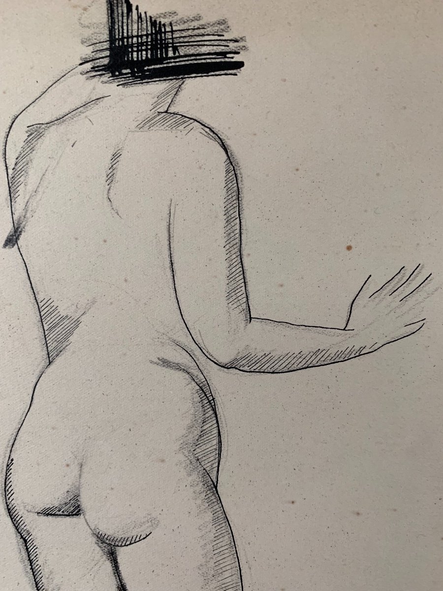 Raymonde Heudebert (1905-1991), Female Back Nude-photo-3