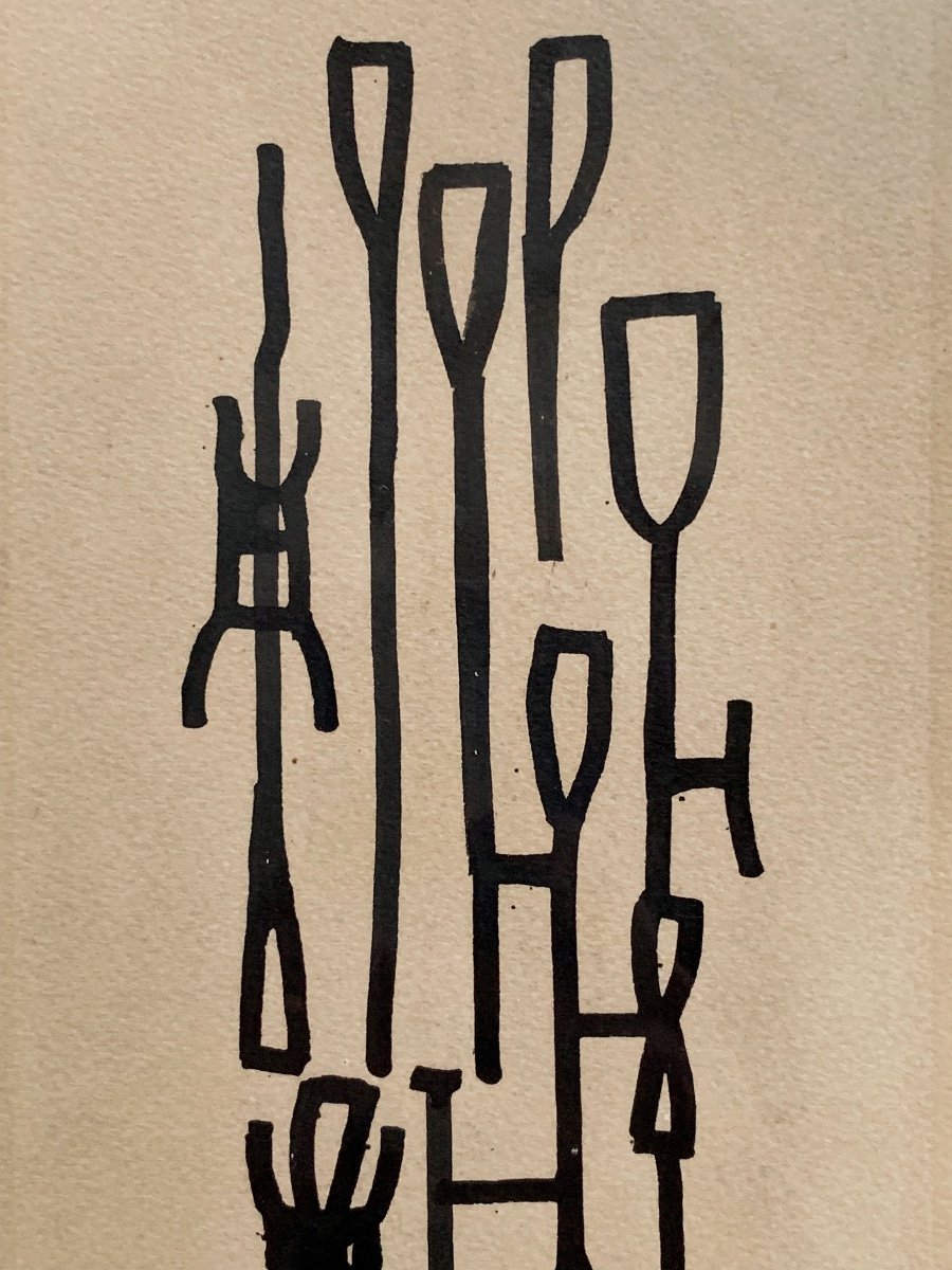 Jean Signovert (1919-1981), Untitled, 1959, Ink On Paper-photo-2