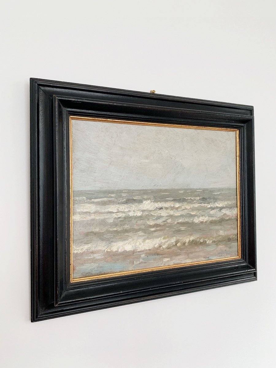 Alphonse Stengelin (1852-1938), Marine, Oil On Panel-photo-2