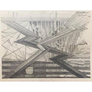 Henry Valensi (1883-1960), War, 1954, Pencil On Paper