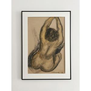 Pierre Combet-descombes (1885-1956), Female Nude From Behind, Circa 1930