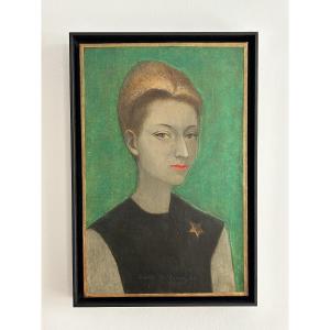 Pierre PELLOUX (1903-1975), Portrait de femme, 1962, huile sur toile