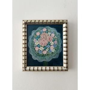 Art Naïf Jacqueline BENOIT (née en 1925), Bouquet de mariée, c. 1982