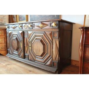 BUFFET BAS MALOUIN FIN XVII DEBUT XVIII EME EN CHENE