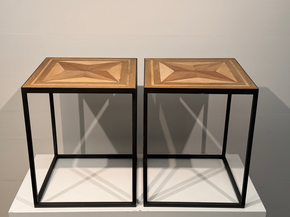 Pair Of Contemporary Side Tables-photo-2