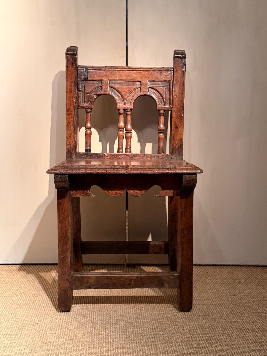 Antique Oak Chair From England-photo-2