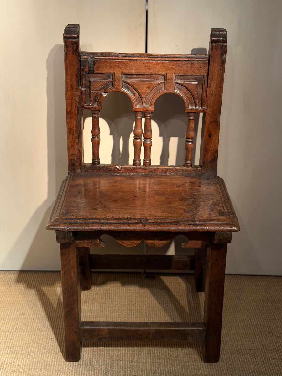 Antique Oak Chair From England-photo-3