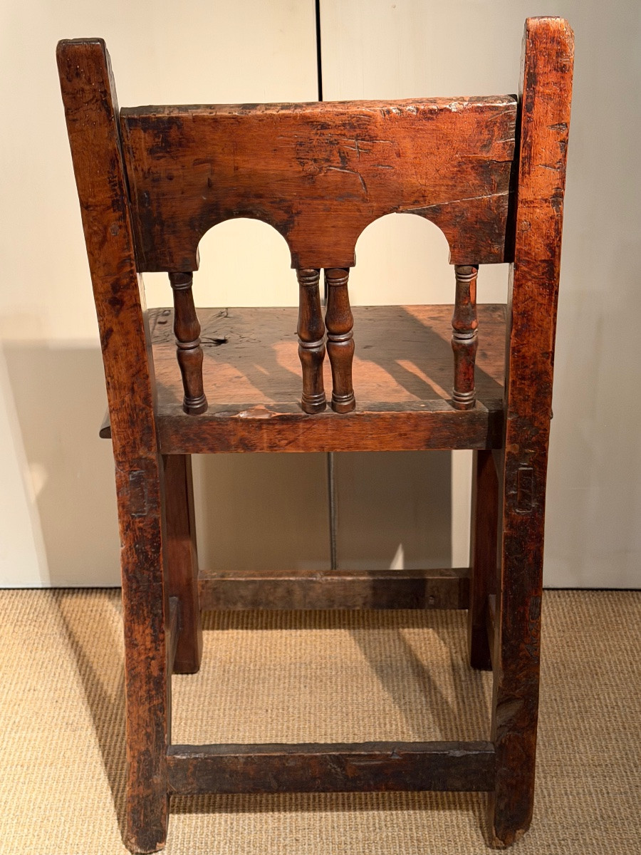 Antique Oak Chair From England-photo-2