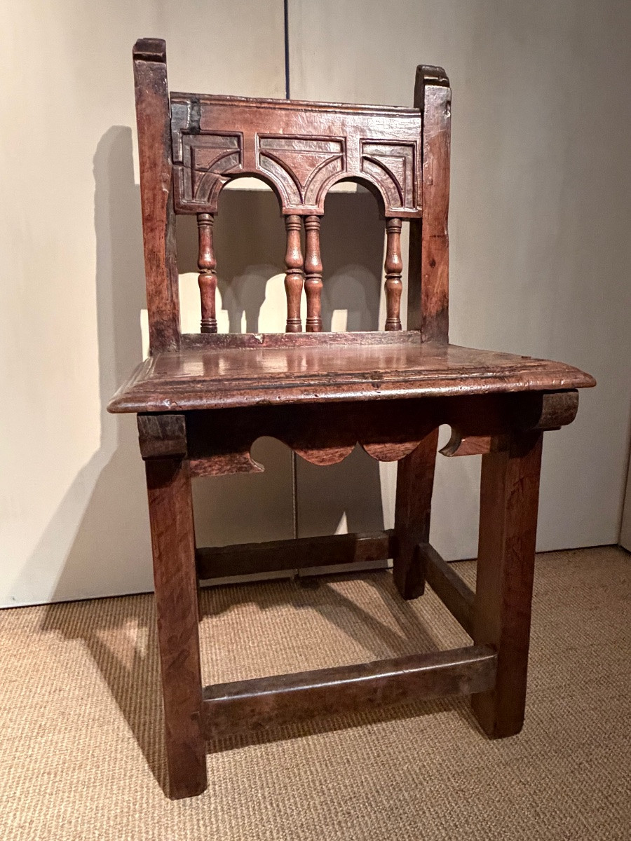 Antique Oak Chair From England-photo-5