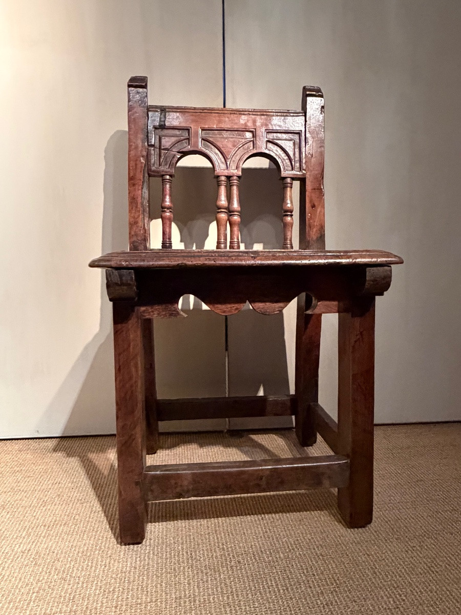 Antique Oak Chair From England-photo-6