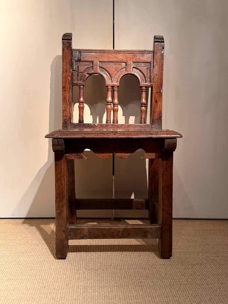 Antique Oak Chair From England-photo-7