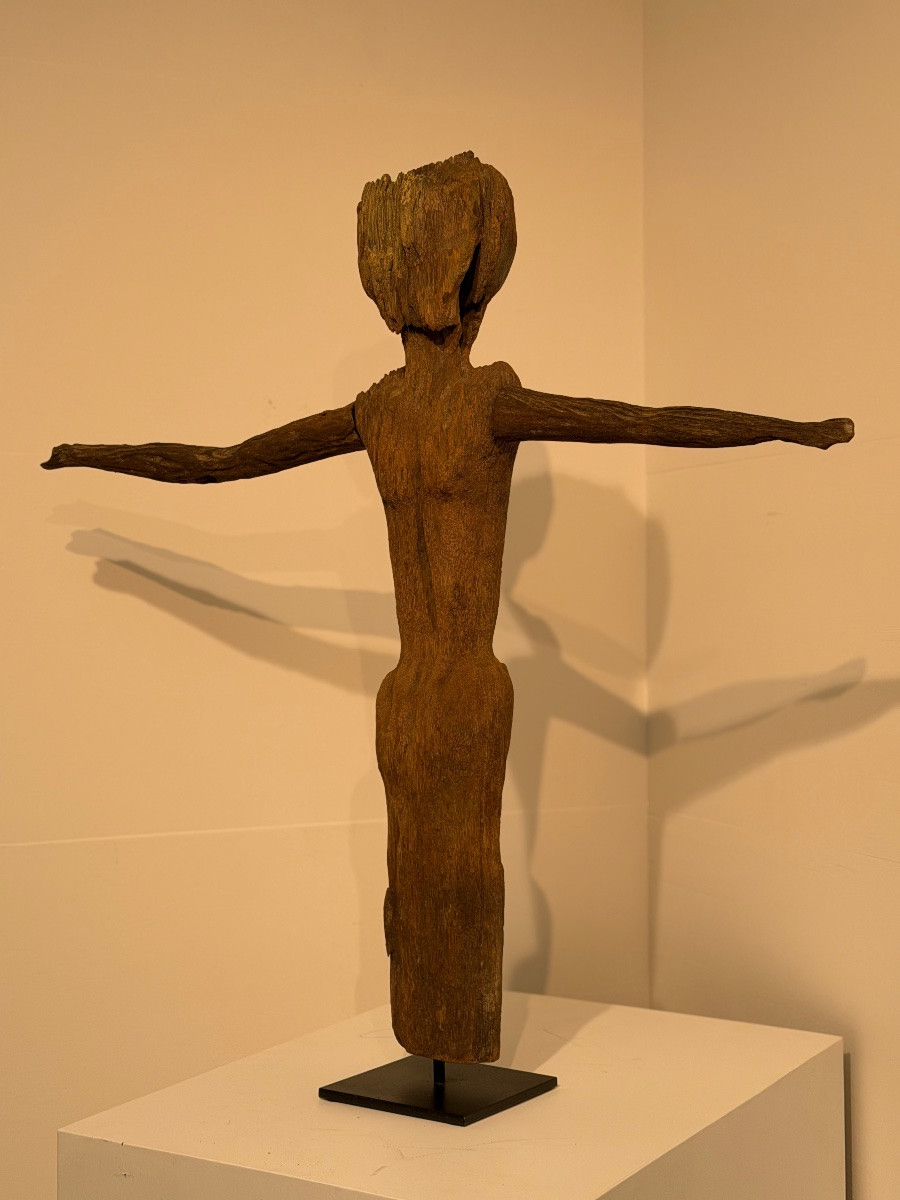 Statue en bois tribal de Borneo-photo-4