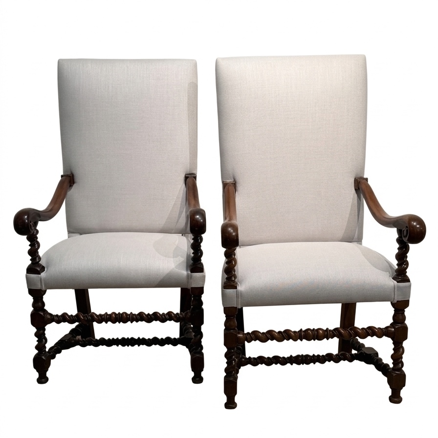 Pair Of Louis XIII Armchairs
