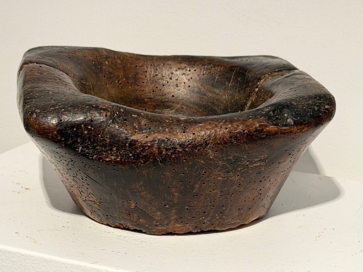 Ancien mortier en bois-photo-3