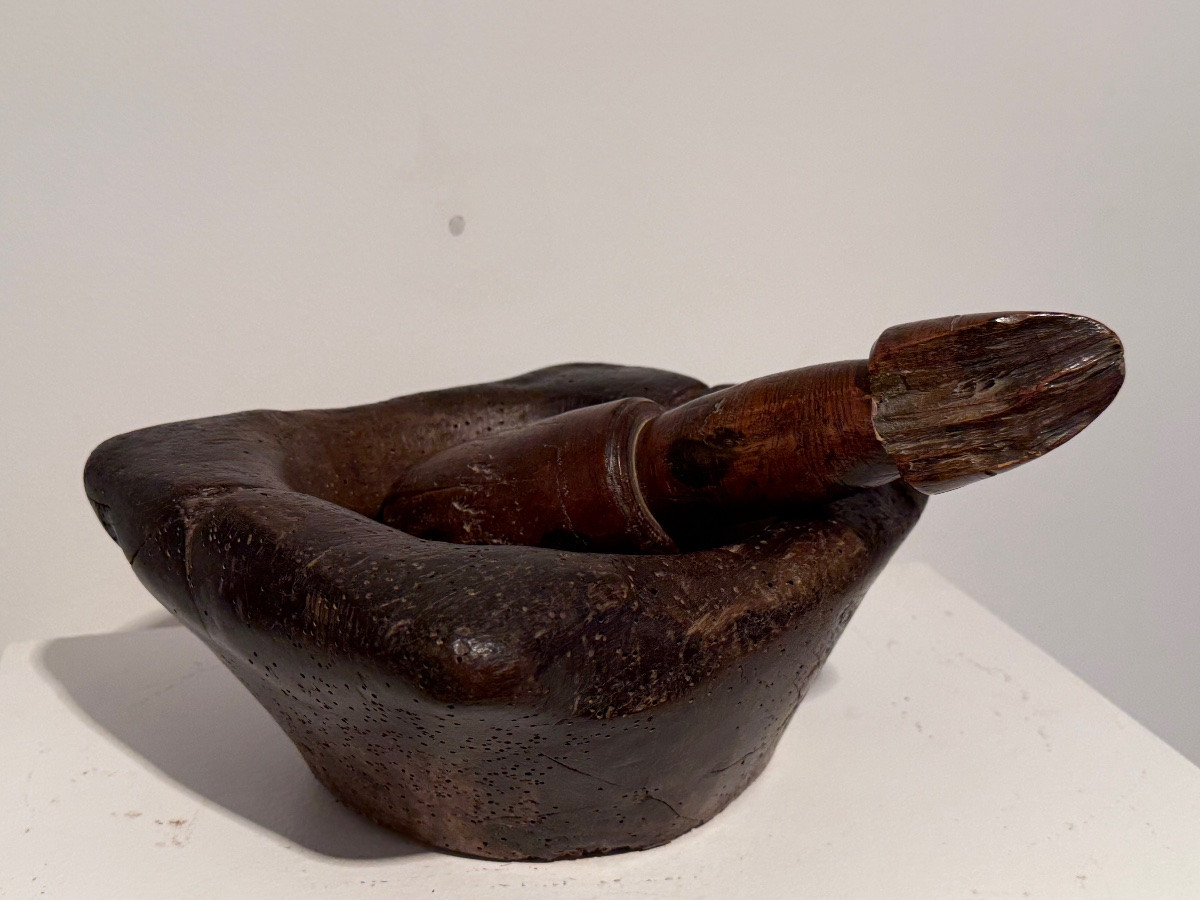 Ancien mortier en bois-photo-5