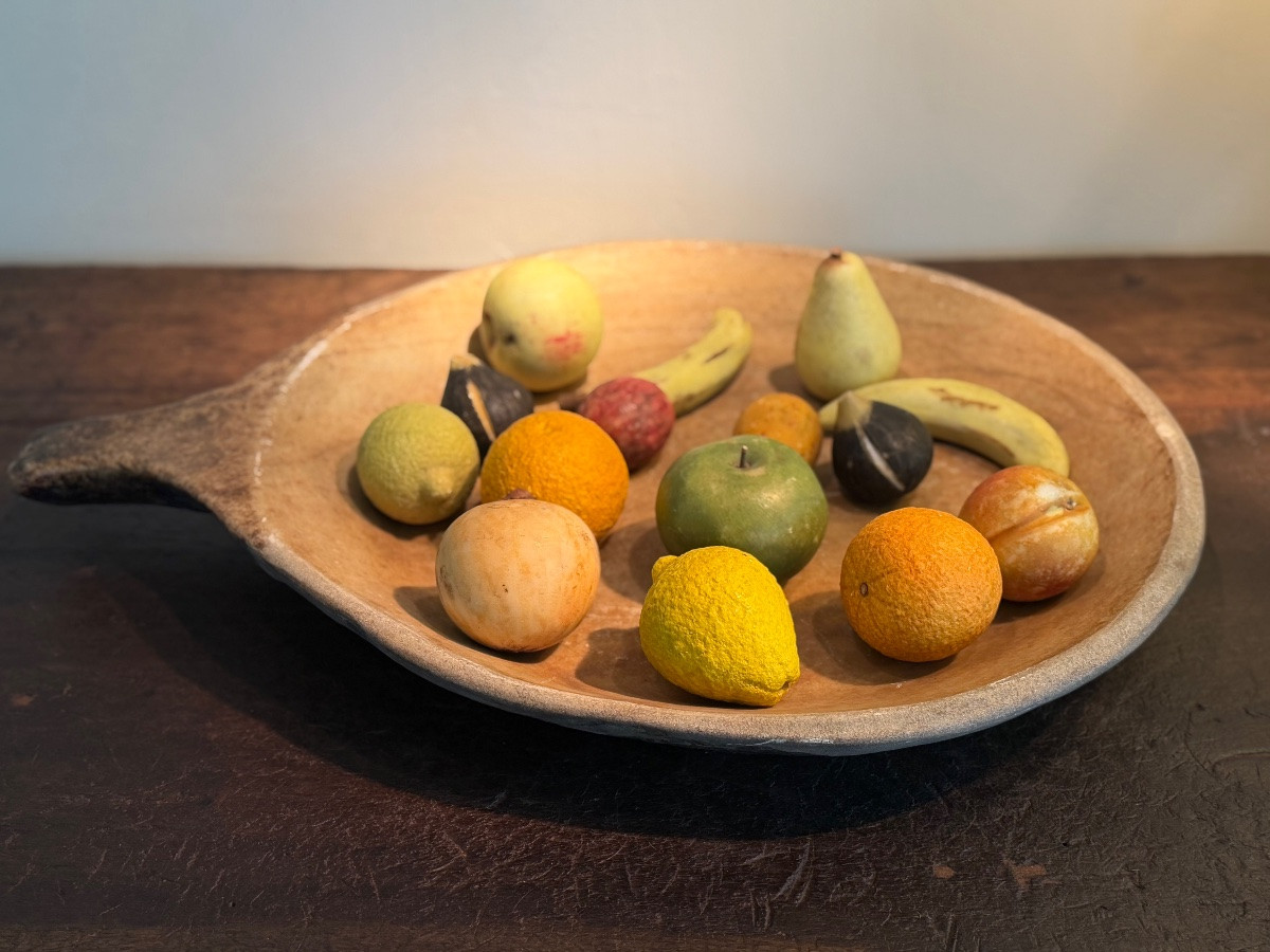 Ensemble de fruits en marbre-photo-3
