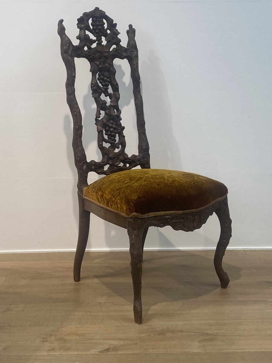 Chaise a motifs de vigne-photo-2