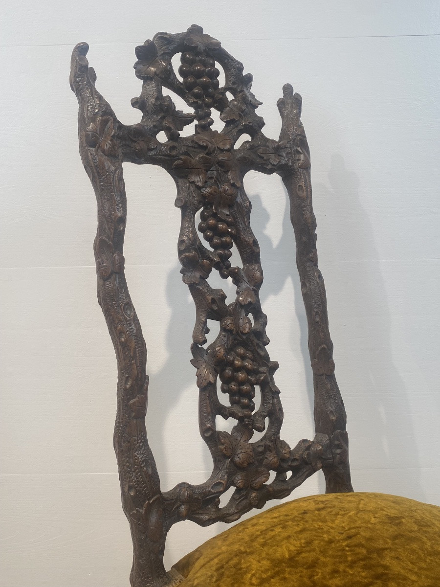 Chaise a motifs de vigne-photo-3