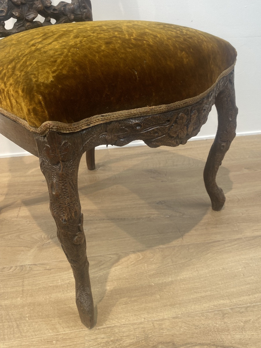 Chaise a motifs de vigne-photo-4