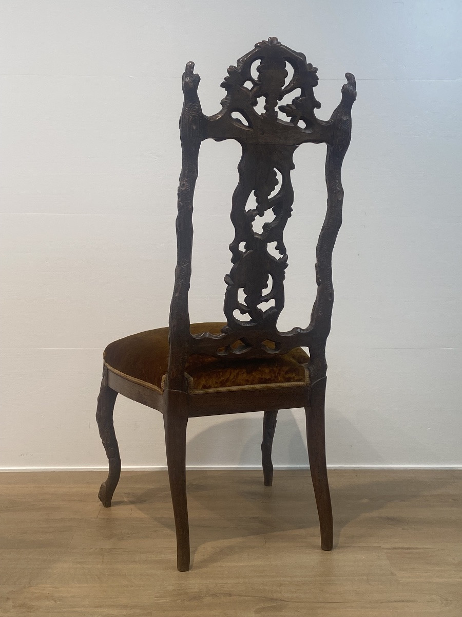 Chaise a motifs de vigne-photo-5