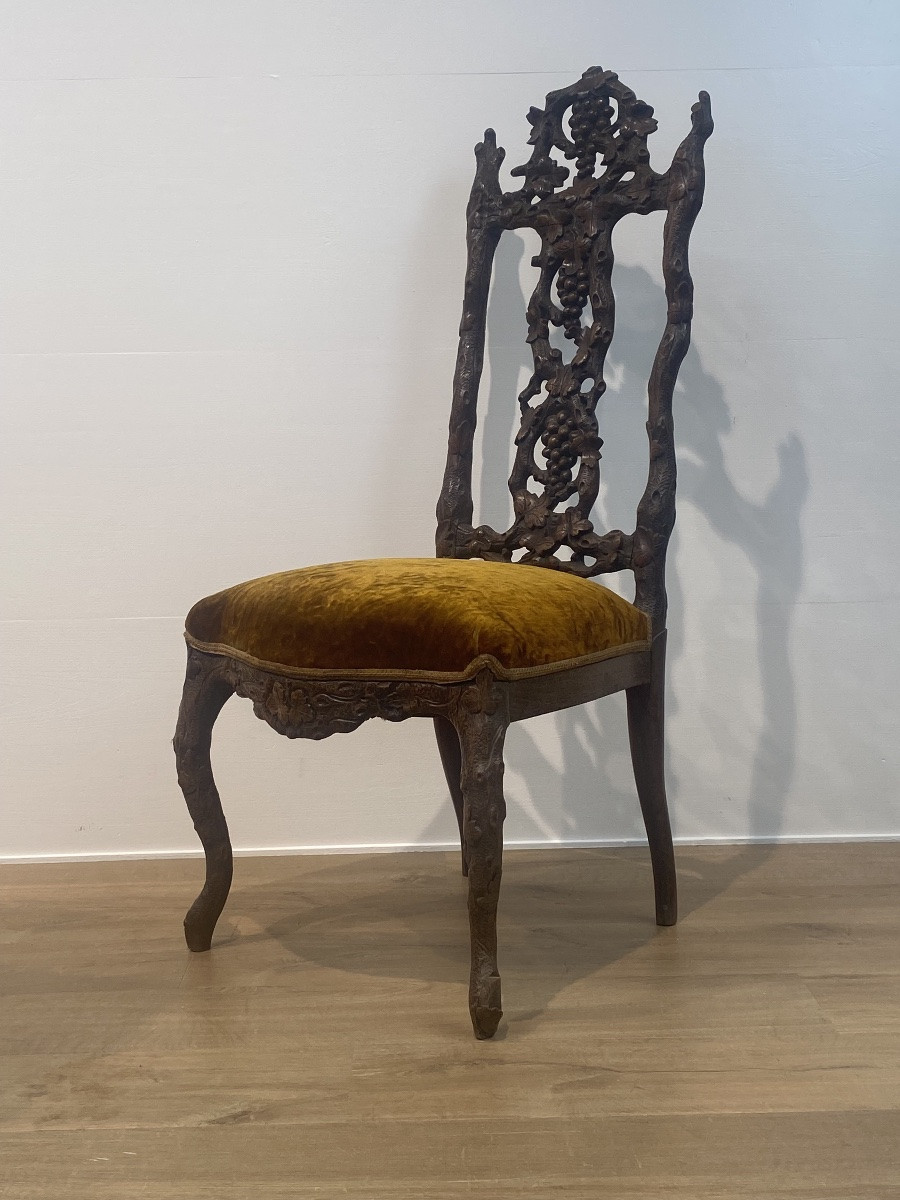 Chaise a motifs de vigne-photo-6