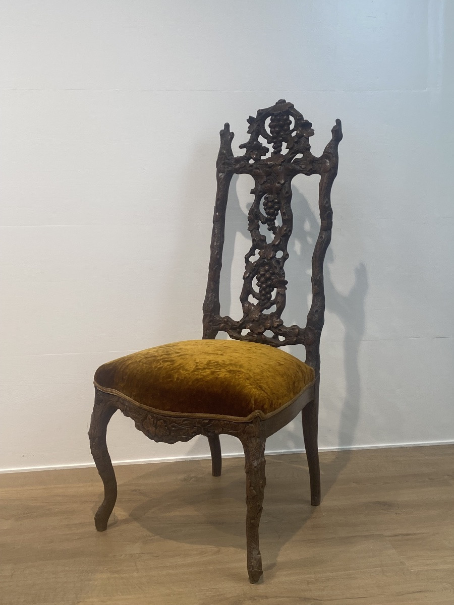 Chaise a motifs de vigne-photo-8