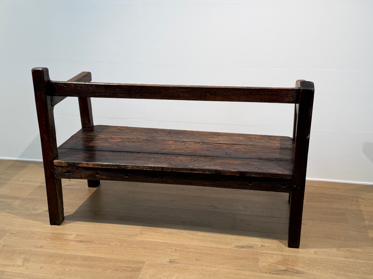 Antique Spanish Rustic Bench-photo-5